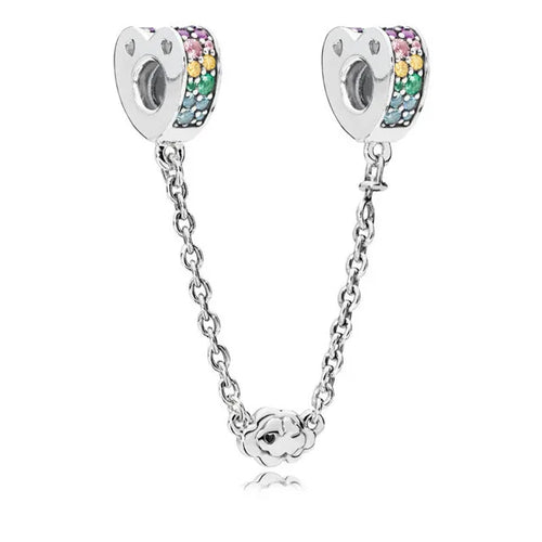 64 Style 925 Silvering Safety Chain Mom Amour Clover Sea Dangle Charms