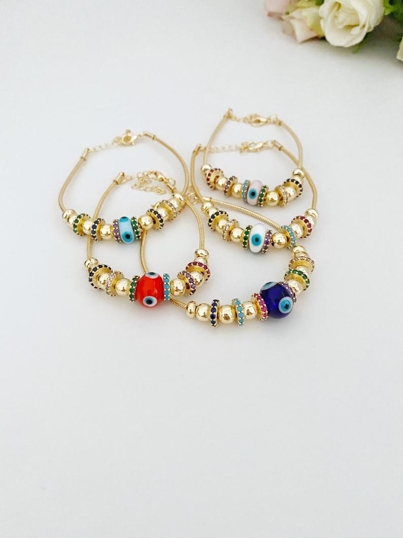 Evil Eye Bracelet, Authentic Pandora Bracelet, Glass Evil Eye Charm,