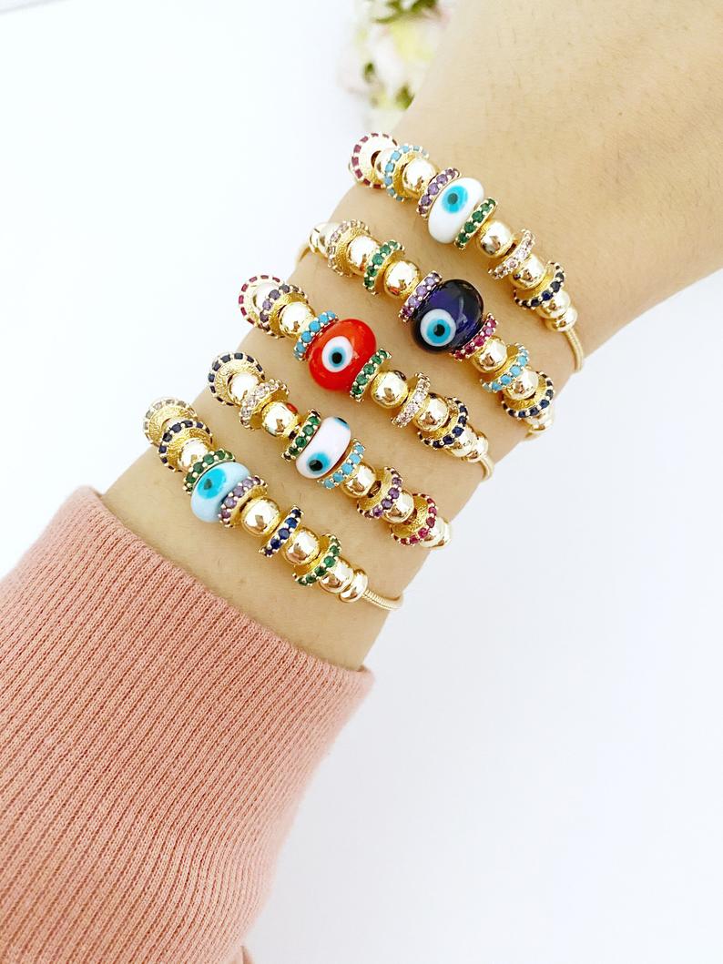 Evil Eye Bracelet, Authentic Pandora Bracelet, Glass Evil Eye Charm,