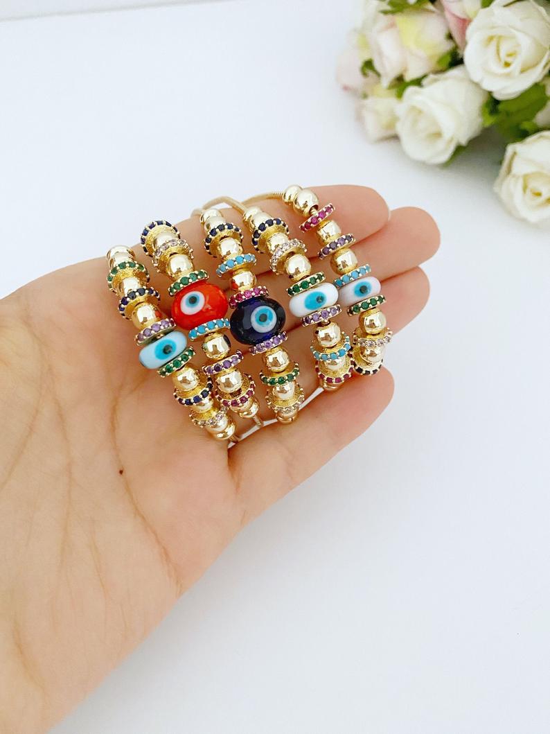Evil Eye Bracelet, Authentic Pandora Bracelet, Glass Evil Eye Charm,