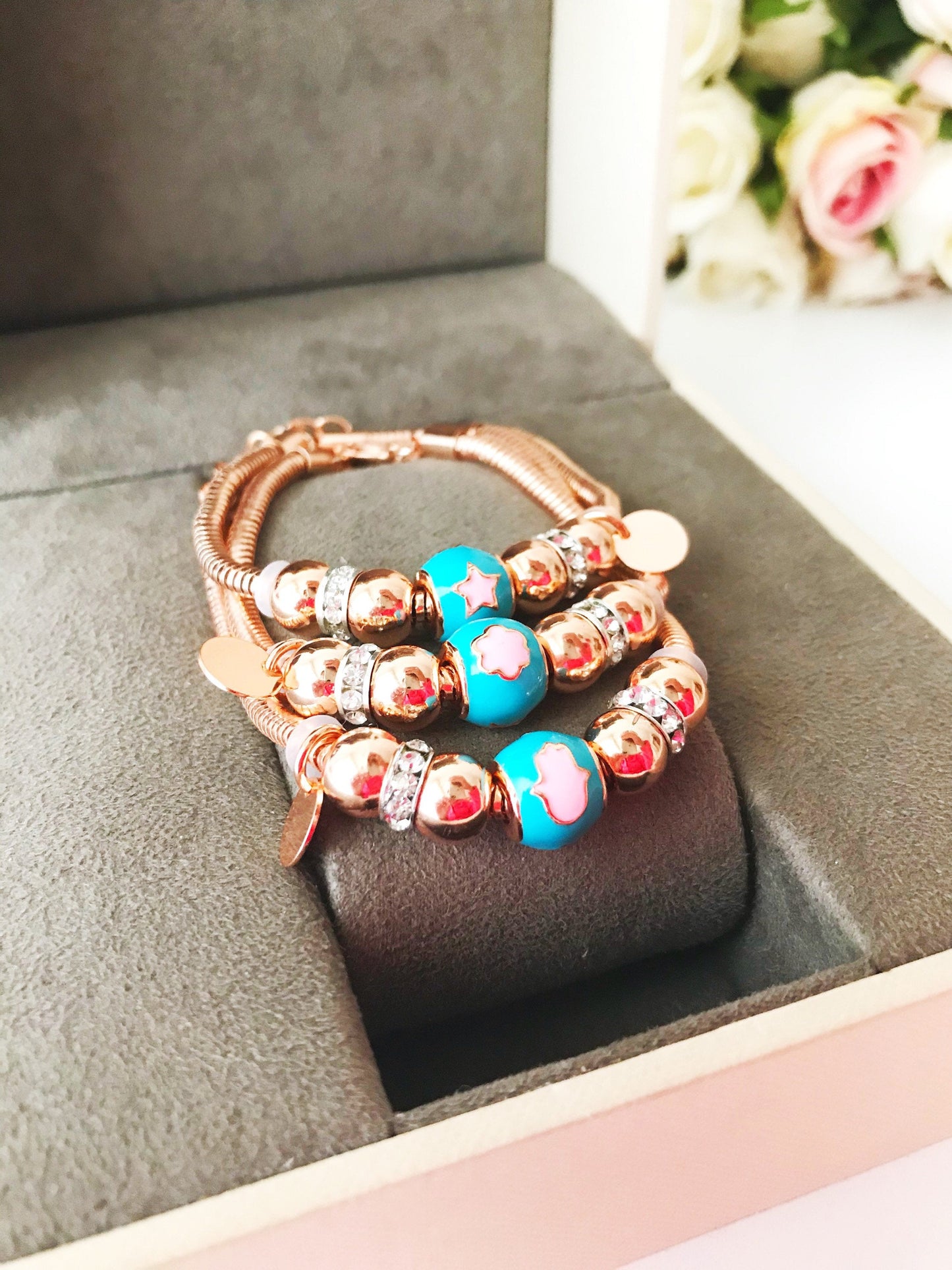 Pandora Bracelet, Charm Bracelet, Rose Gold Chain Bracelet