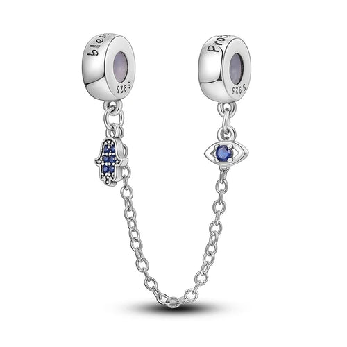64 Style 925 Silvering Safety Chain Mom Amour Clover Sea Dangle Charms