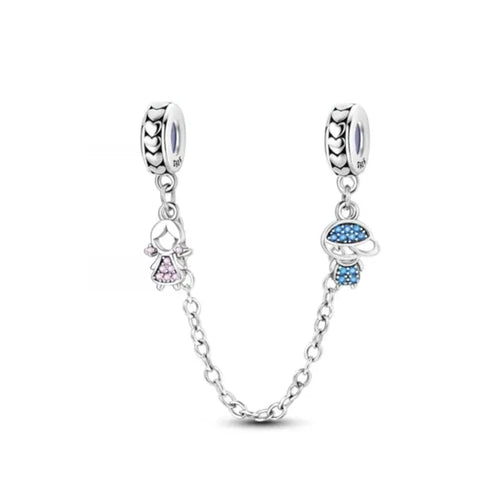 64 Style 925 Silvering Safety Chain Mom Amour Clover Sea Dangle Charms