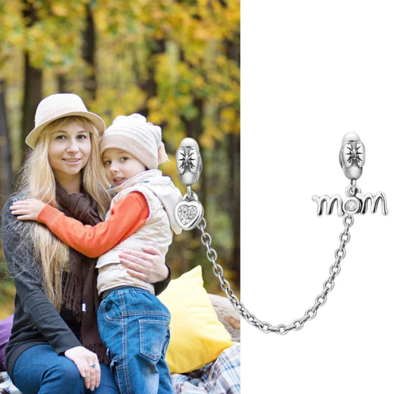 64 Style 925 Silvering Safety Chain Mom Amour Clover Sea Dangle Charms