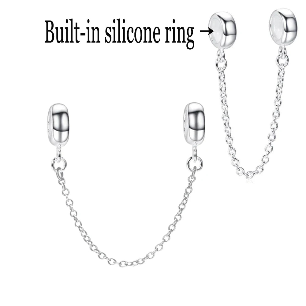 64 Style 925 Silvering Safety Chain Mom Amour Clover Sea Dangle Charms