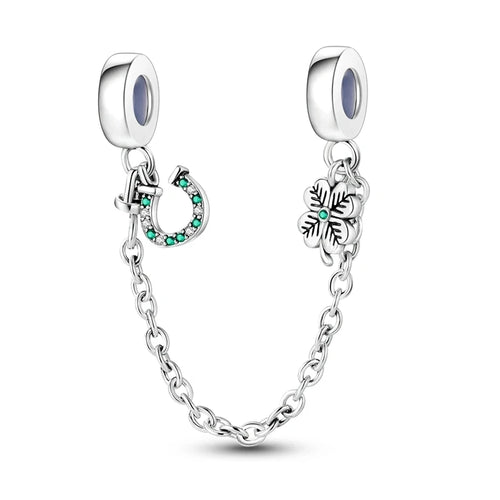 64 Style 925 Silvering Safety Chain Mom Amour Clover Sea Dangle Charms
