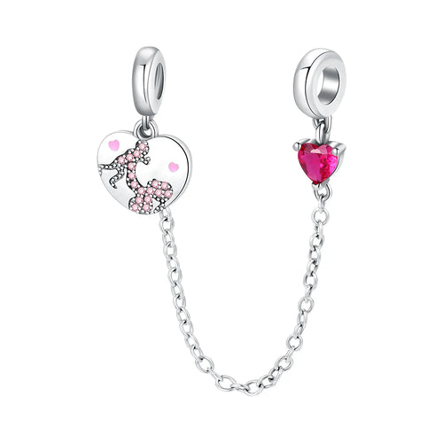 64 Style 925 Silvering Safety Chain Mom Amour Clover Sea Dangle Charms