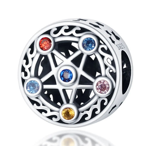 2024 925 Sterling Silver Colorful Dreamcatcher Charms Beads Fit