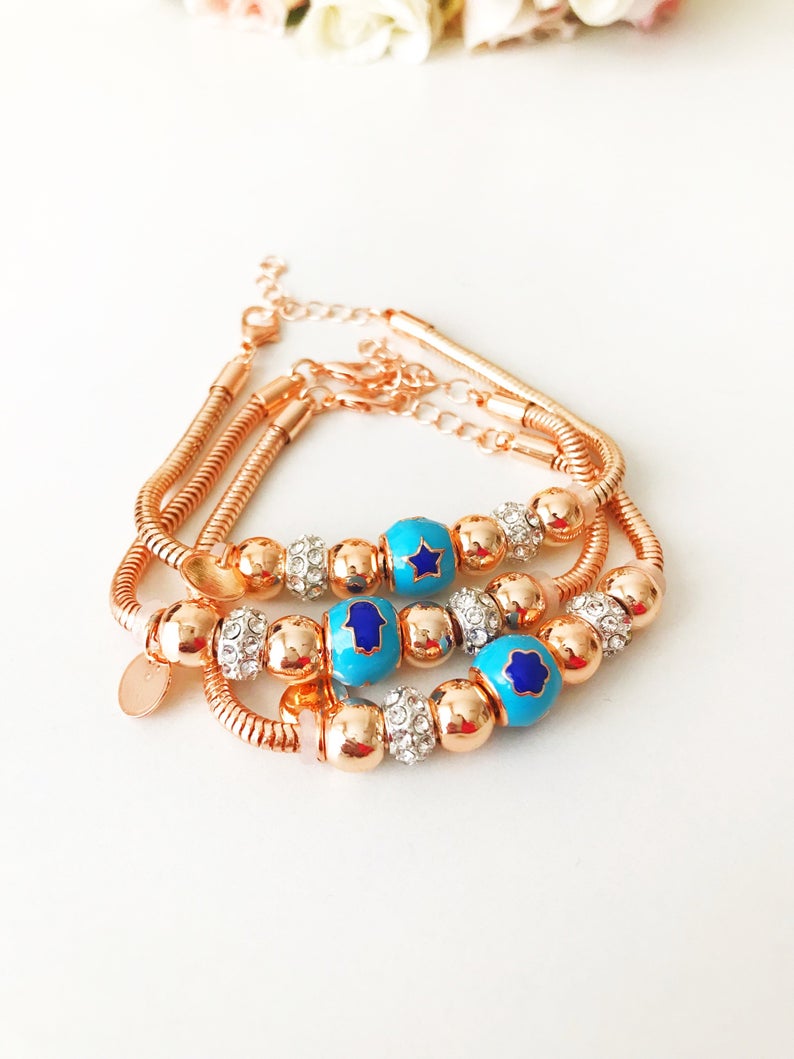 Pandora Bracelet, Charm Bracelet, Rose Gold Chain Bracelet